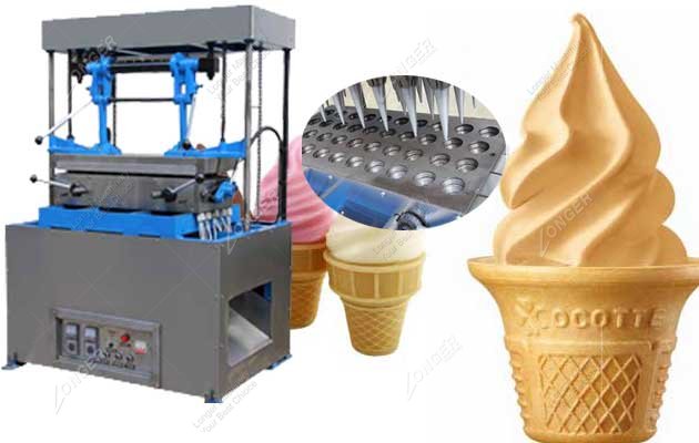 Wafer ice cream cone maker machine